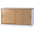 CREDENZA CUPBOARD CABINET OXLEY 1800 X 450 X 730MM OAK  WHITE