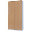 CUPBOARD CABINET OXLEY FULL DOOR STORAGE CUPBOARD 900 X 450 X 1800MM OAK  WHITE
