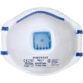 DUST MASK PORTWEST P201 FFP2 VALVED DUST MIST RESPIRATOR 10PK