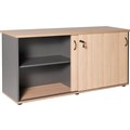 CREDENZA CUPBOARD CABINET RAPID WORKER RAPID WORKER SLIDING DOOR 1500 X 450MM OAKIRONSTONE