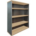 BOOKCASE SHELVING RAPID WORKER 3 SHELF 900 X 315 X 1200MM OAKIRONSTONE
