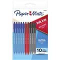 PAPERMATE INKJOY 100RT RETRACTABLE BALLPOINT PEN 10MM BUSINESS ASSORTED 10PK