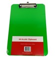 CLIPBOARD PLASTIC WITH METAL CLIP A4 GREEN