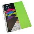 VISUAL ART DIARY QUILL 110GSM 120 PAGE A4 PP BRIGHTS LIME GREEN