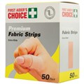 BANDAID FABRIC STRIPS BANDAID BAND AIDS PREMIUM EXTRA WIDE 25MM X 72MM 50PK