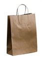 BROWN PAPER BAG WITH TWISTED PAPER HANDLE SMALL 350MM X 260MM 110MM GUSSET EACH50 PACK250