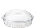 BOWL CLEAR FOOD SALAD HINGED DOME LID 24OZ 682ML EACH50 PACK150