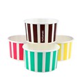 COLD CUPS PAPER 8OZ 240ML ICE CREAM GELATO CANDY STRIPE EACH50 PACK1000