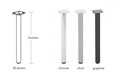 DESK TABLE LEG RAPIDLINE DC60BK ROUND LEG 60MM BLACK PACK 4