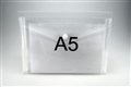 DOCUMENT WALLET PLASTIC WITH BUTTON A5 CLEAR
