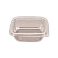 CONTAINER SQUARE HINGED 24OZ 750ML CLEAR 150PK