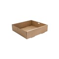 PLATTER BOARD CATERING BOX TRAY KRAFT BROWN 225MM X 225MM X 60MM SMALL 10PK
