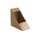 SANDWICH WEDGE BAMBOO 123MM X 72MM X 79MM KRAFT BROWN 500PK