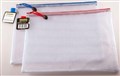 MESH CASE WITH ZIP PVC 340MM X 170MM CLEAR