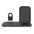 CHARGING STAND MOPHIE WIRELESS 2IN1 CHARGER STAND IPHONE  APPLE WATCH  USBA PORT BLACK
