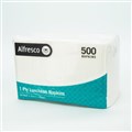 LUNCH NAPKIN 1PLY FOLDED 18 300X300 WHITE EACH500 PACK3000