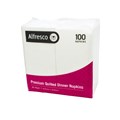 NAPKIN DINNER PREMIUM QUILTED GT FOLD 18 400MM X 400MM WHITE EACH100 PACK1000