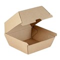 BURGER BOX CLAM BOARD HAMBURGER 105MM X 105MM X 85MM BROWN KRAFT EACH50PK PACK 250PK