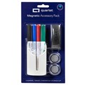 WHITEBOARD ACCESSORY PACK QUARTET  1 X MAGNETIC CUP HOLDER  4 X MARKERS  2 X MAGNETS  MINI ERASER