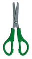 SCISSORS LEFT HANDED 130MM GREEN HANDLE