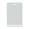CARD HOLDER HOTEL CARD TOP OPENING FLEXIBLE PORTRAIT 65MM X 105MM WHITE STRIP CLEAR POCKET 100PK