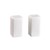 SALT AND PEPPER SHAKERS PAIR SQUARE PORCELAIN 38MM X 60MM WHITE