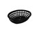 BASKET TRAY OVAL PLASTIC 240MM X 150MM X 50MM BLACK