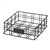 BASKET NAPKIN HOLDER SQUARE 200MM X 200MM X 70MM WIRE BLACK