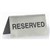 SIGN RESERVED STAINLESS STEEL BLACK ON SILVER 100X43MM AFRAME