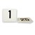TABLE NUMBER SET 125 FLAT PLASTIC BLACK ON WHITE 105MM X 95MM