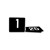 TABLE NUMBER SET 125 FLAT PLASTIC 105MM X 95MM WHITE ON BLACK 