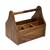 CADDY WOODEN FLATWARE WITH HANDLE 4 COMPARTMENTS 230MM X 155MM X 200MM RUSTIC