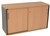 CREDENZA CUPBOARD CABINET STELLA PILOT P25 1800W X 450D X 720H 2 ADJUSTABLE SHELVES  BEECHIRONSTONE