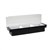 BAR CADDY CONTAINER FOR CONDIMENTS BLACK WITH CLEAR LID 3 COMPARTMENTS 95MM H X 160MM W X 500MM L 