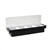 BAR CADDY CONTAINER FOR CONDIMENTS BLACK WITH CLEAR LID 4 COMPARTMENTS 95MM H X 160MM W X 500MM L 