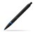 PARKER IM VIBRANT ACCENTS RINGS BALLPOINT PEN RETRACTABLE SATIN BLACK LACQUER BARREL WITH CHROME RING MARINE BLUE