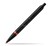PARKER IM VIBRANT ACCENTS RINGS BALLPOINT PEN RETRACTABLE SATIN BLACK LACQUER BARREL WITH CHROME RING FLAME ORANGE