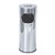BIN CIGARETTE BUTT BIN WASTE ASH LITTER WITH WASTE COMPARTMENT 600MM X 250MM STAINLESS STEEL