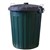 RUBBISH BIN WASTE PAPER GARBAGE ROUND 75 LITRE WITH DOME LID PLASTIC GREEN