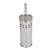 TOILET BRUSH AND TIDY SET STAINLESS STEEL TALL ENCLOSED CYLINDER