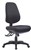 CHAIR STYLE ERGONOMICS TR600 HIGH BACK METRO BLACK FABRIC