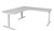 DESK SITSTAND 3 LEG VERTILIFT WORKSTATION WHITE FRAME WHITE TOP 1800W X 1800W X 750MMD