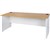 OXLEY STUDENT DESK 1200W X 600D X 730MMH OAK  WHITE NO DRAWERS