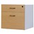 PEDESTAL DRAWER FIXED OXLEY 1 DRAWER AND 1 FILE DRAWERS 472 X 470 X 450MM OAK  WHITE