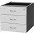 PEDESTAL DRAWER FIXED OXLEY 3 DRAWERS 472 X 470 X 450MM OAK  WHITE