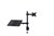 MONITOR ARM MONITOR HOLDER WITH LAPTOP TRAY SINGLE BLACK