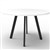 RAPIDLINE ETERNITY ROUND COFFEE TABLE 900MM X 450MMH NATURAL WHITE  BLACK