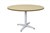 TABLE RAPIDLINE 4 STAR WHITE TABLE BASE NATURAL OAK 1200MM ROUND TABLE TOP