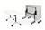 TABLE DDK HOST MOBILE FLIP TOP TABLE FRAME ONLY TO SUIT 1800W X 750900MMD TOPS