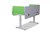 DESK MOUNTED SCREEN SLIDE ON MR VERTILIFT LIGHT GREY TO SUIT 750MMD TOP